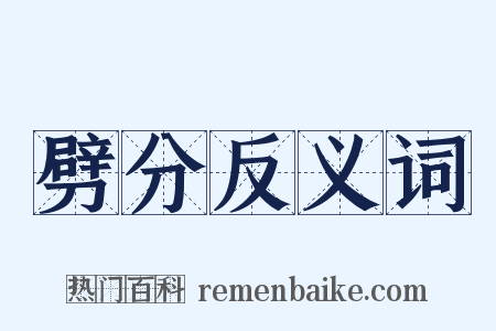 劈分反义词是什么意思的图片